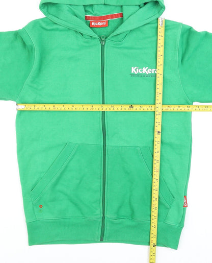Mens UK Size M Kickers Green Full Zip Hoodie