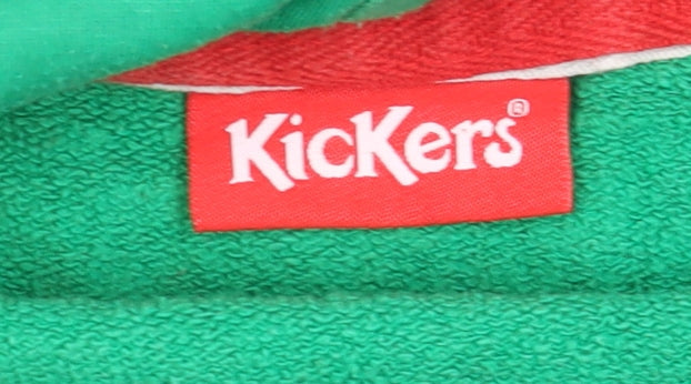 Mens UK Size M Kickers Green Full Zip Hoodie