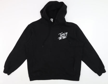 Mens UK Size L Threadfast Apparel Black Pullover Hoodie