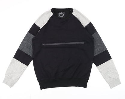 Mens UK Size L Genetic Apparel Black Pullover Sweatshirt