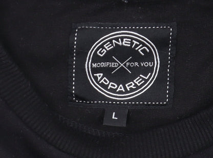 Mens UK Size L Genetic Apparel Black Pullover Sweatshirt