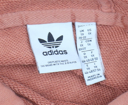 Mens UK Size 1X adidas Brown Pullover Hoodie