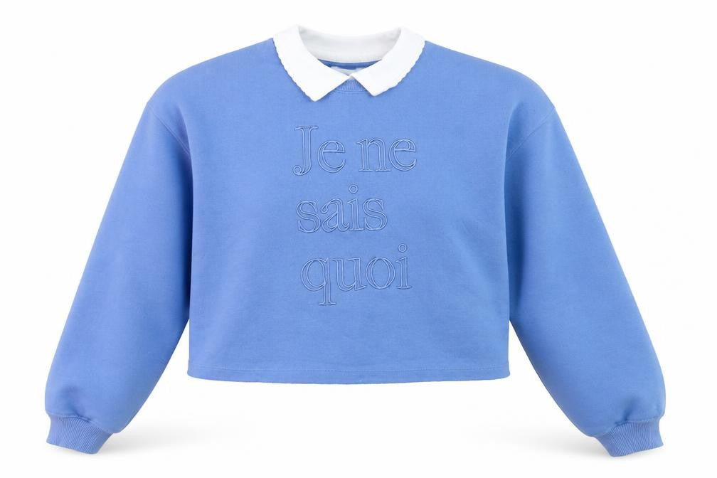Womens UK Size S Bershka Blue Pullover Sweatshirt