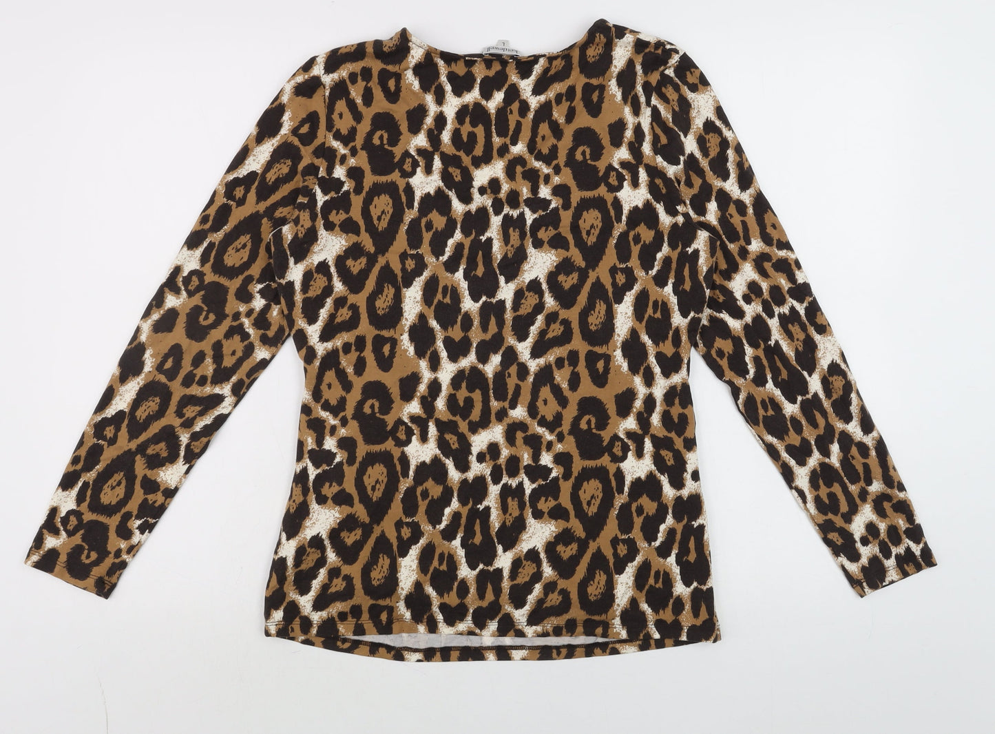 Womens UK Size L Kettlewell Brown Wrap T-Shirt
