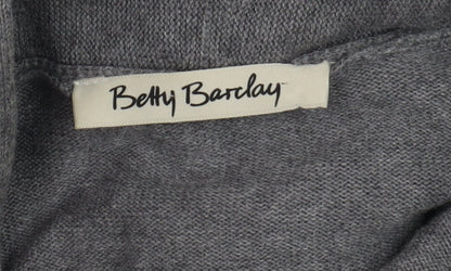 Womens UK Size M Betty Barclay Grey Wrap Blouse
