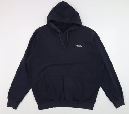 Mens UK Size XL Umbro Blue Pullover Hoodie