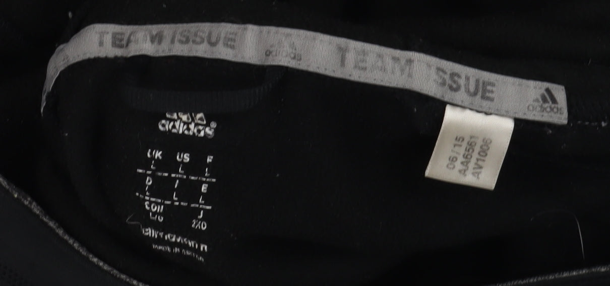 Mens UK Size L adidas Black Pullover Hoodie