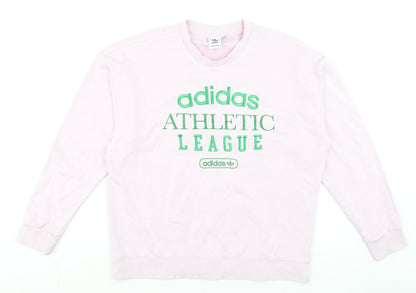 Womens UK Size 14 adidas Pink Pullover Sweatshirt