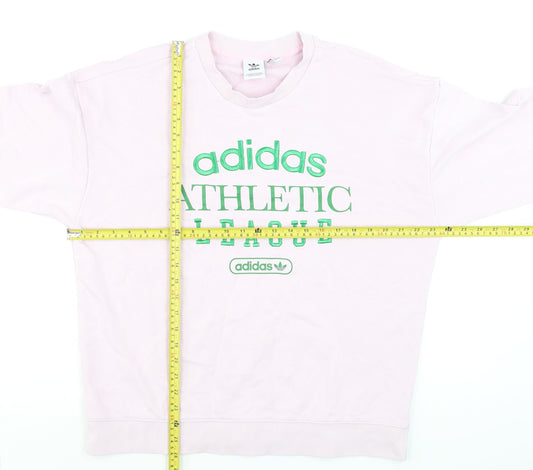 Womens UK Size 14 adidas Pink Pullover Sweatshirt