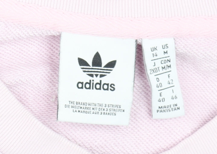 Womens UK Size 14 adidas Pink Pullover Sweatshirt