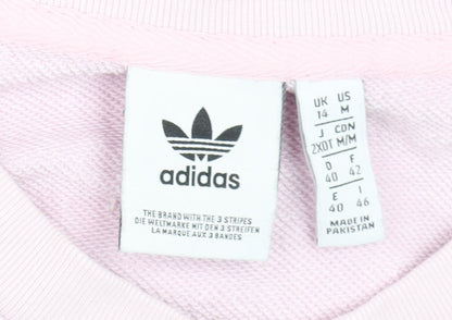 Womens UK Size 14 adidas Pink Pullover Sweatshirt