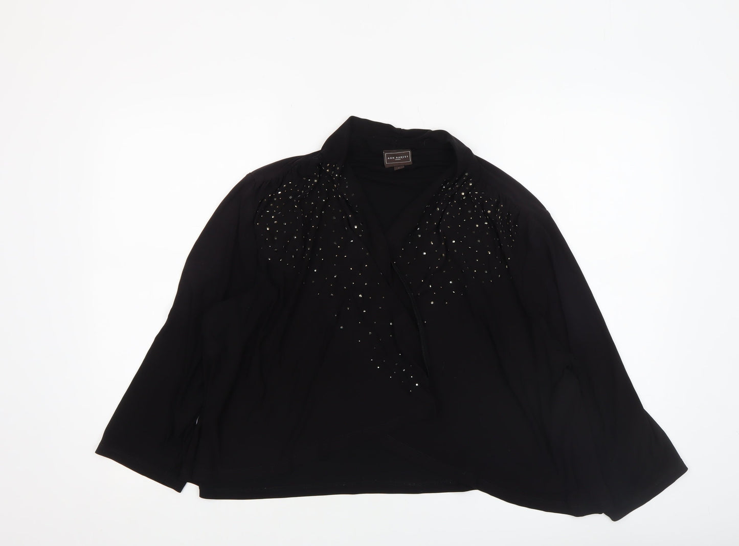 Womens UK Size 2 Ann Harvey Black Basic Jacket