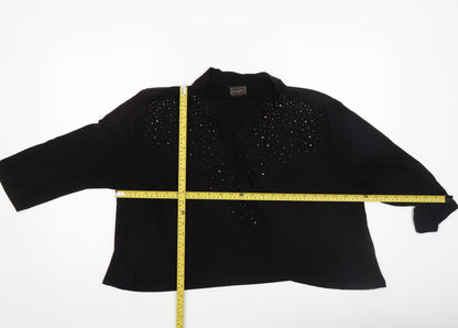 Womens UK Size 2 Ann Harvey Black Basic Jacket