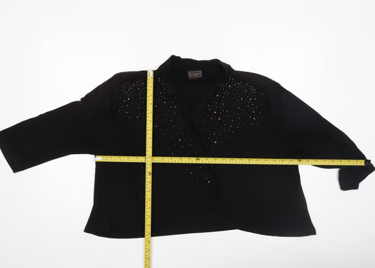 Womens UK Size 2 Ann Harvey Black Basic Jacket