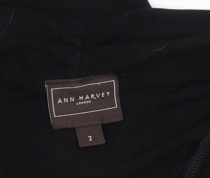 Womens UK Size 2 Ann Harvey Black Basic Jacket