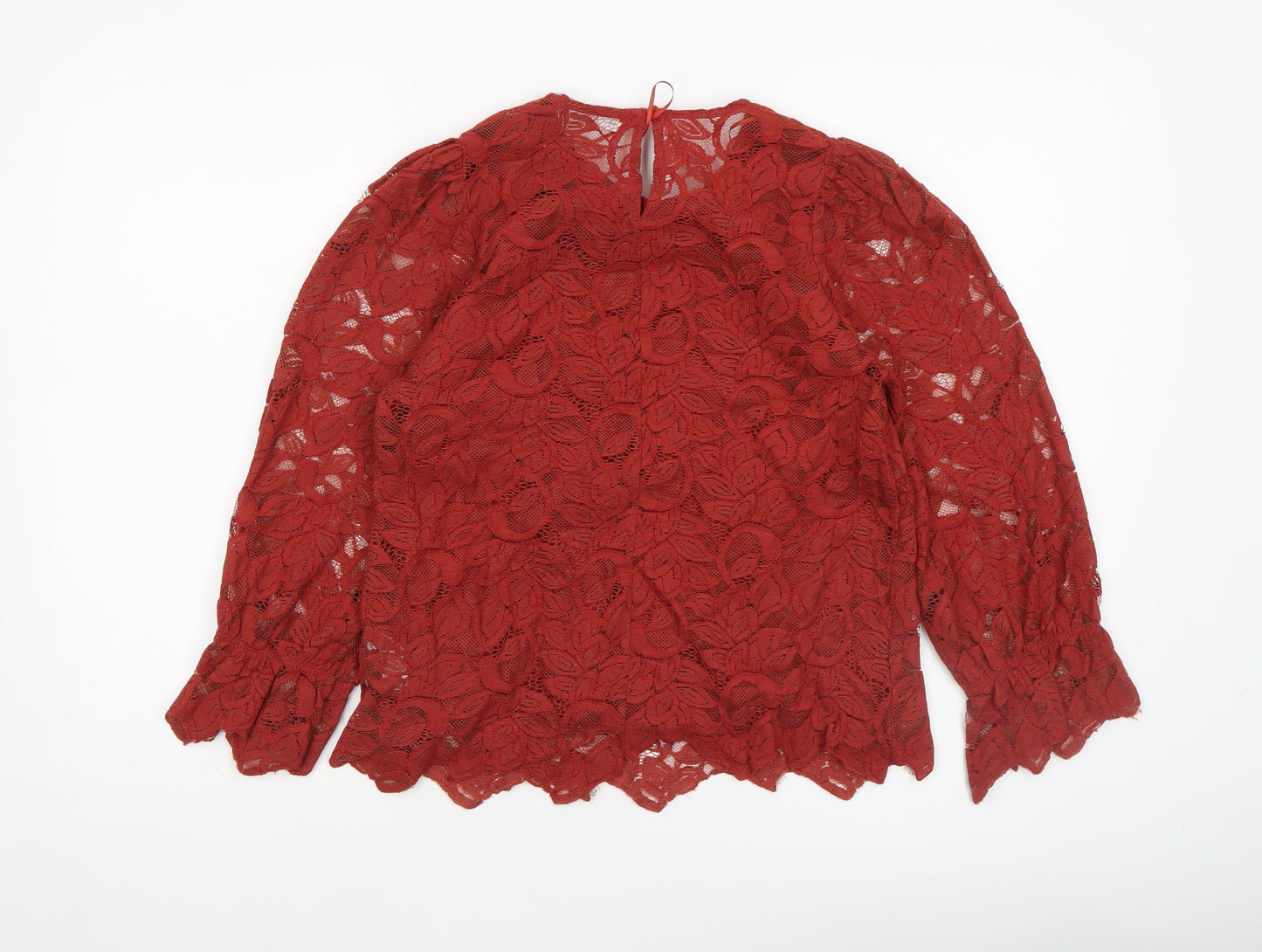 Womens UK Size 10 Gallery Red Tunic Blouse