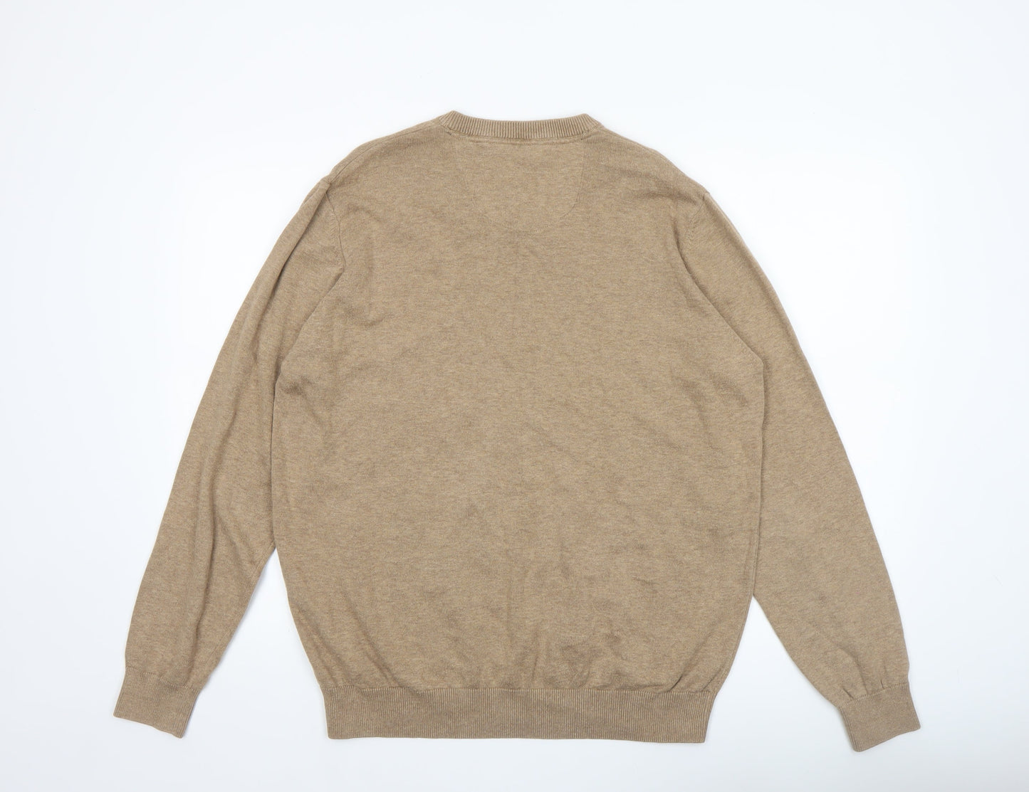 Mens UK Size L Benetti Beige Pullover Jumper