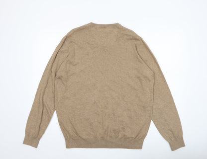 Mens UK Size L Benetti Beige Pullover Jumper