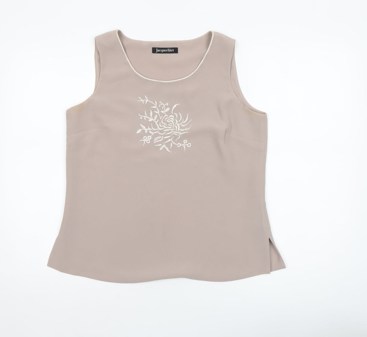 Womens UK Size 12 Jacques Vert Beige Basic Blouse
