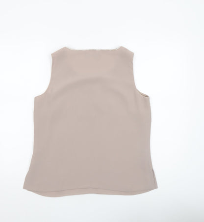 Womens UK Size 12 Jacques Vert Beige Basic Blouse