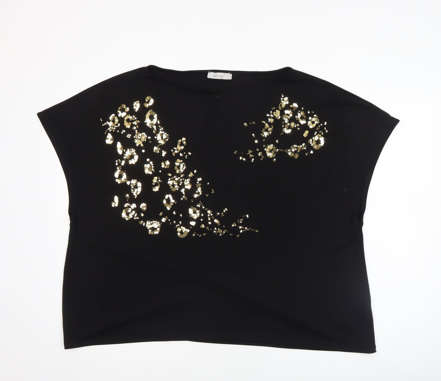 Womens UK Size 22 Marks and Spencer Black Basic T-Shirt