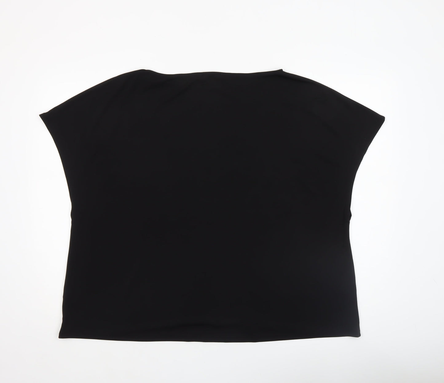 Womens UK Size 22 Marks and Spencer Black Basic T-Shirt