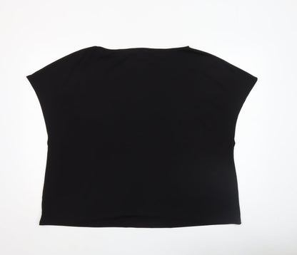 Womens UK Size 22 Marks and Spencer Black Basic T-Shirt