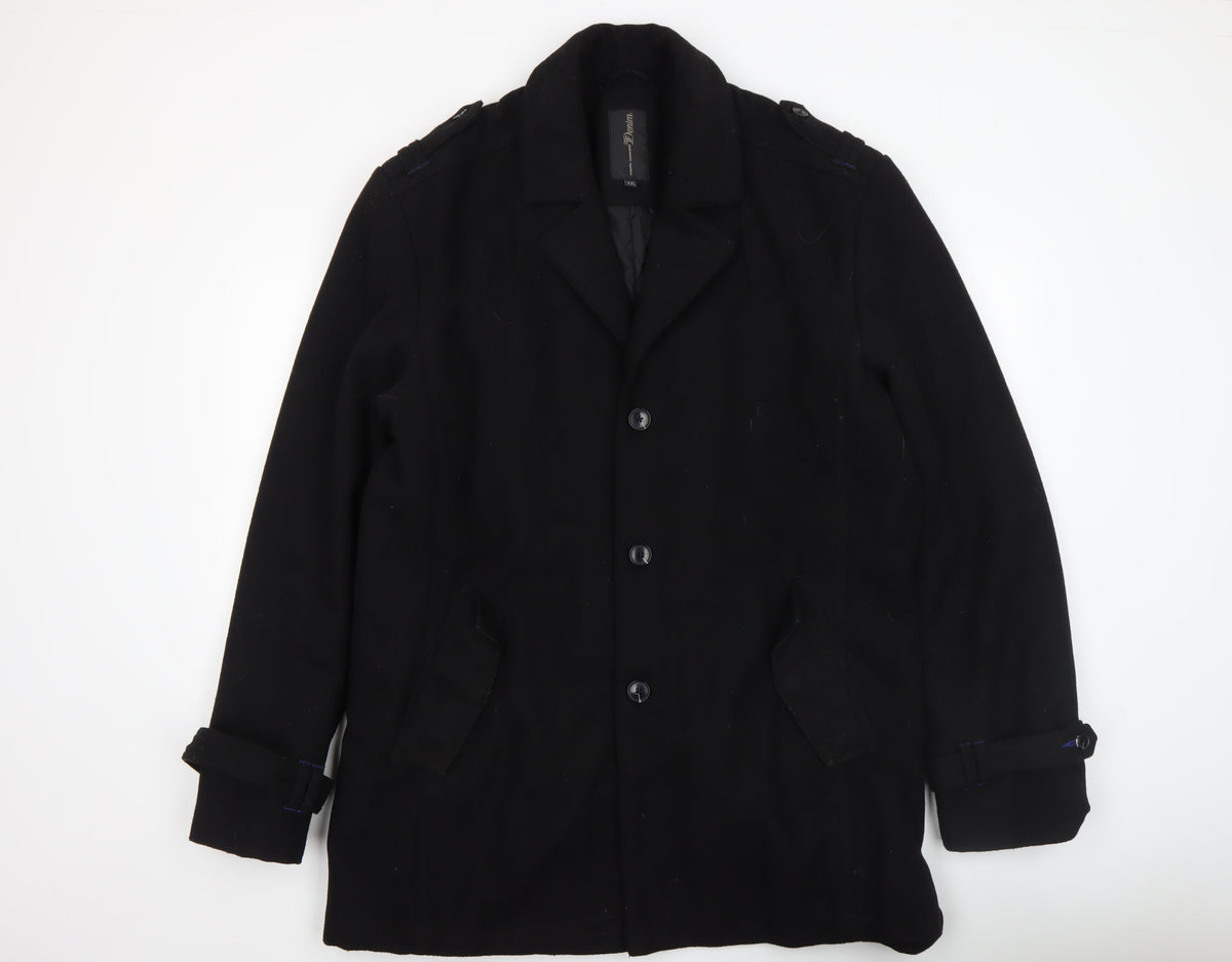 Mens UK Size 2XL Tom Tailor Denim Black Overcoat