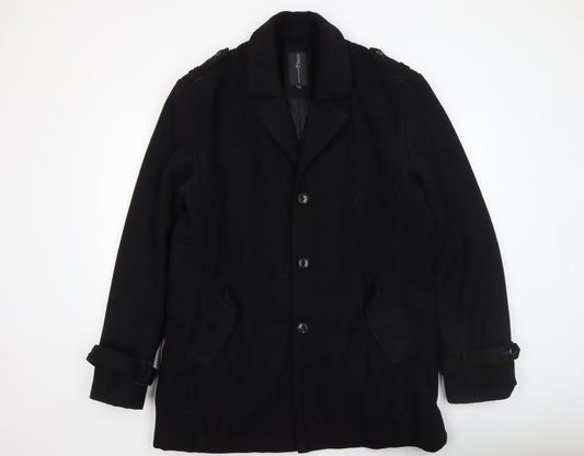 Mens UK Size 2XL Tom Tailor Denim Black Overcoat
