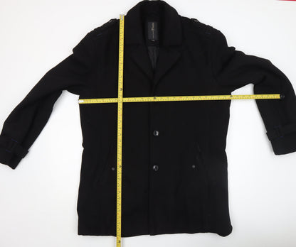 Mens UK Size 2XL Tom Tailor Denim Black Overcoat