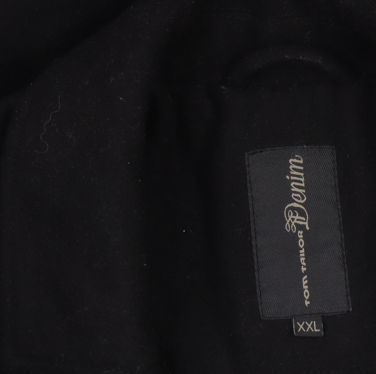 Mens UK Size 2XL Tom Tailor Denim Black Overcoat