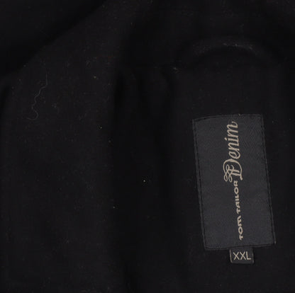 Mens UK Size 2XL Tom Tailor Denim Black Overcoat