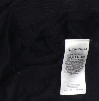Womens UK Size M Phase Eight Black Cropped Blouse