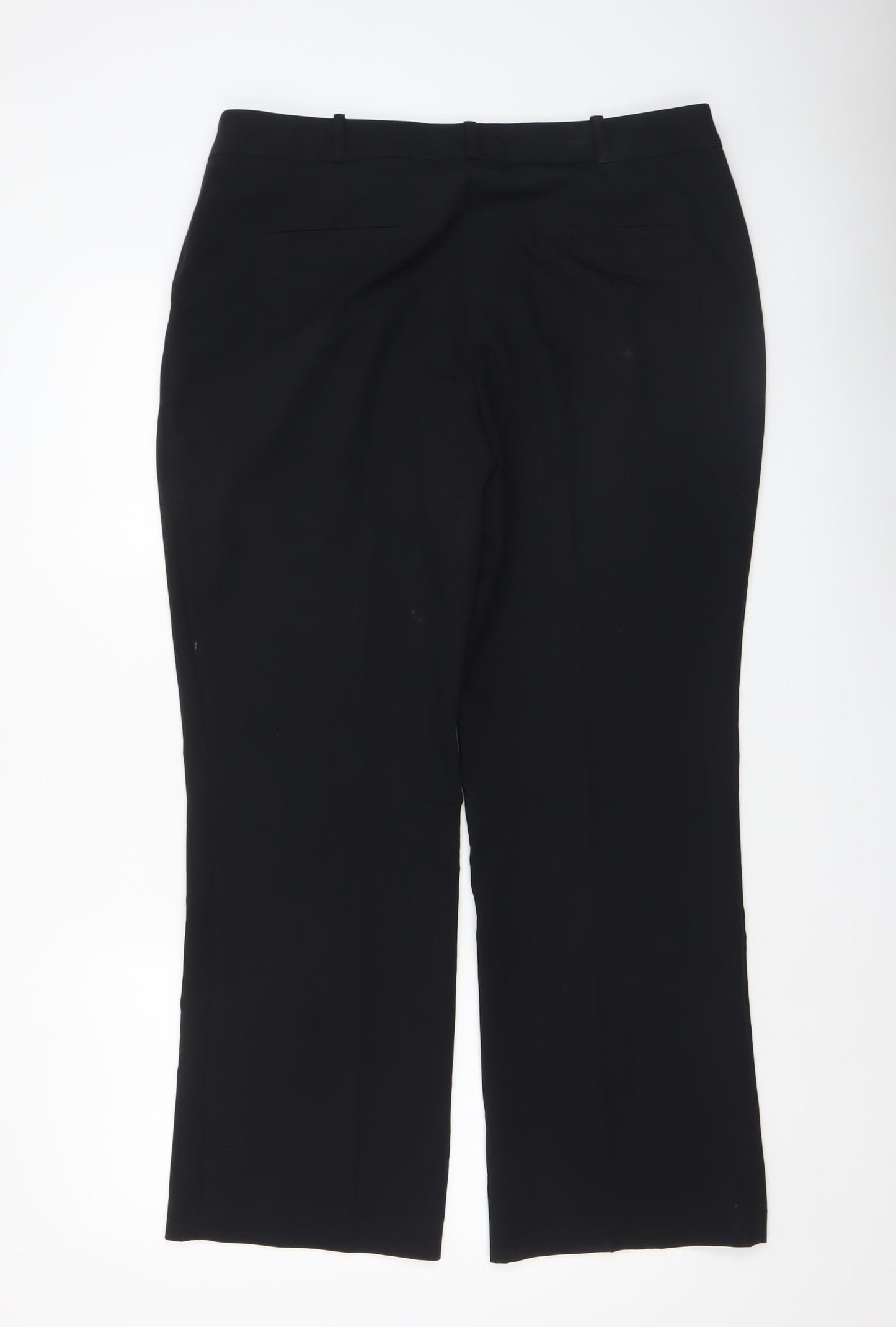 Womens UK Size 16 Dunnes Regular Fit Dress Pants Black Trousers