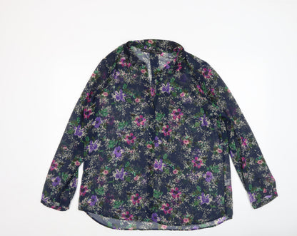 Womens UK Size XL Zara Basic Multicoloured Basic Blouse