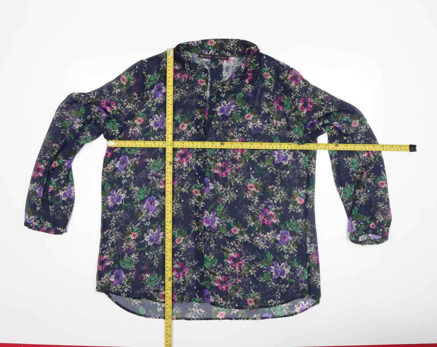 Womens UK Size XL Zara Basic Multicoloured Basic Blouse