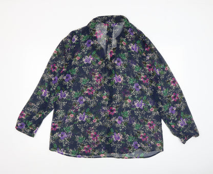 Womens UK Size XL Zara Basic Multicoloured Basic Blouse