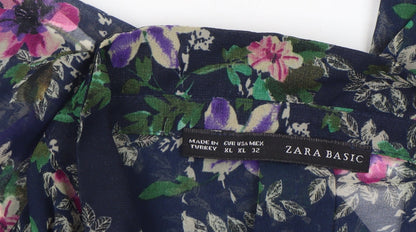 Womens UK Size XL Zara Basic Multicoloured Basic Blouse