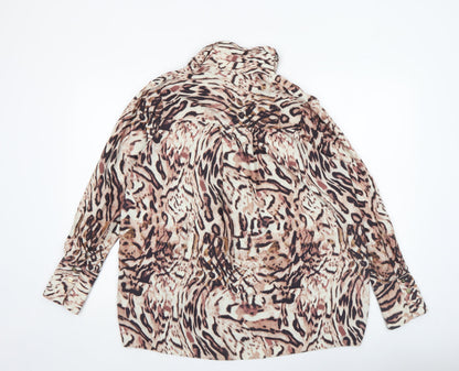 Womens UK Size 12 River Island Multicoloured Classic Button-Up