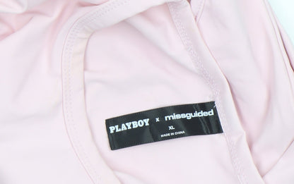 Womens UK Size XL Missguided Pink Cropped T-Shirt