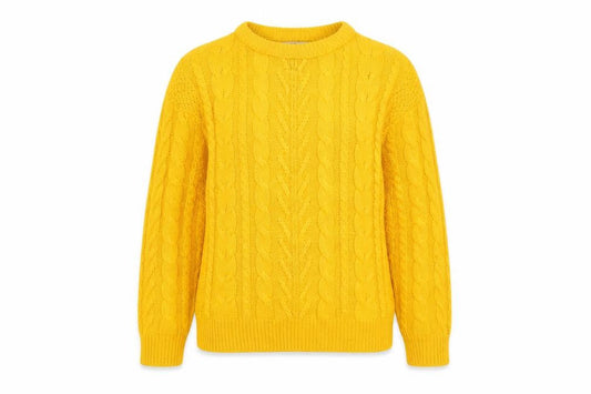 Womens UK Size S Pull&Bear Yellow Pullover Jumper