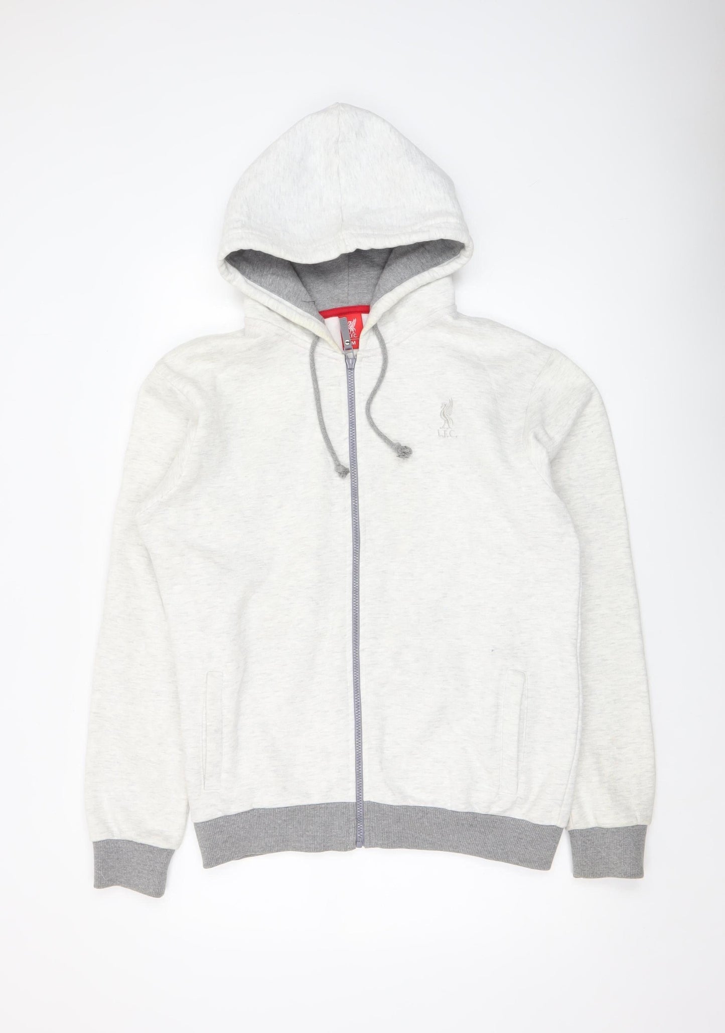 Mens UK Size M LFC Grey Full Zip Hoodie