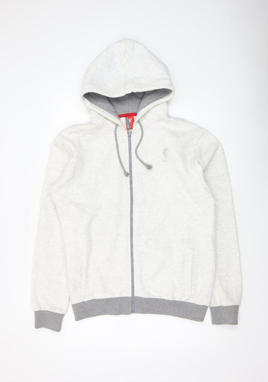 Mens UK Size M LFC Grey Full Zip Hoodie