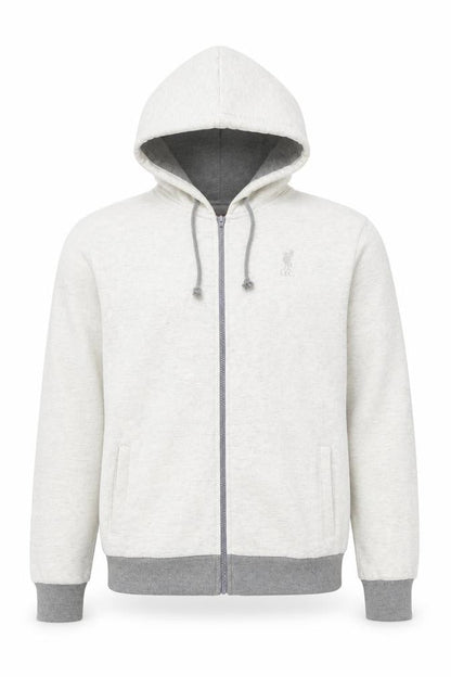 Mens UK Size M LFC Grey Full Zip Hoodie