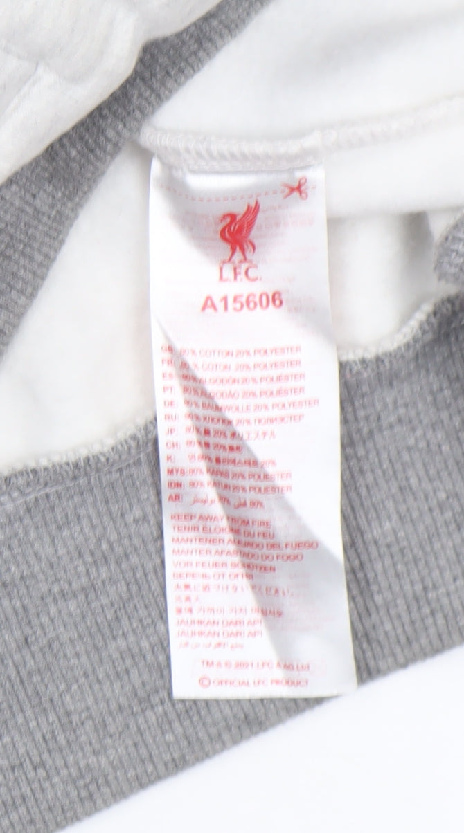 Mens UK Size M LFC Grey Full Zip Hoodie
