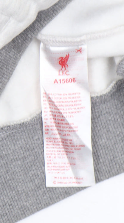 Mens UK Size M LFC Grey Full Zip Hoodie