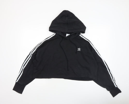 Womens UK Size M adidas Black Pullover Hoodie
