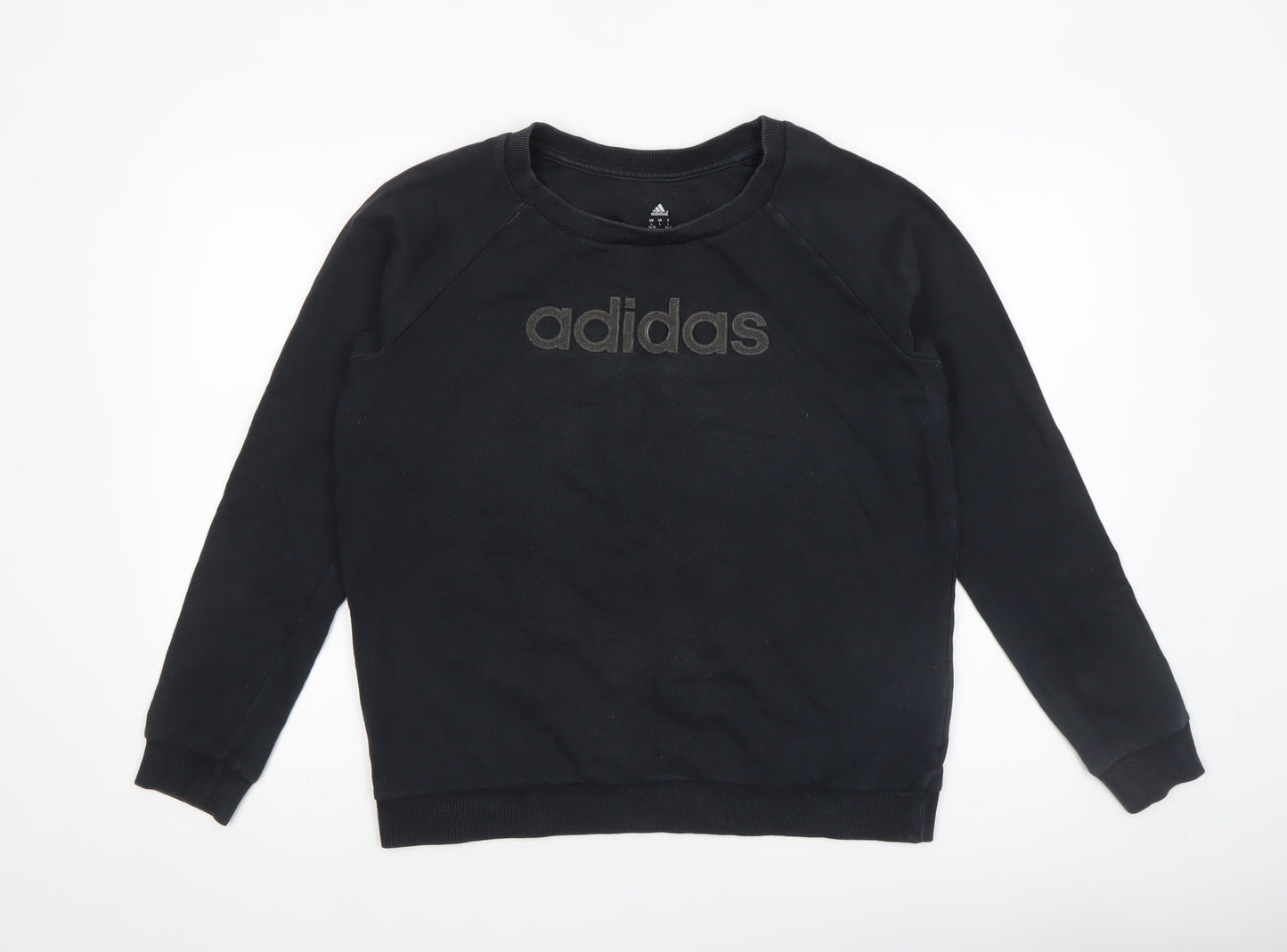 Womens UK Size L adidas Black Pullover Sweatshirt