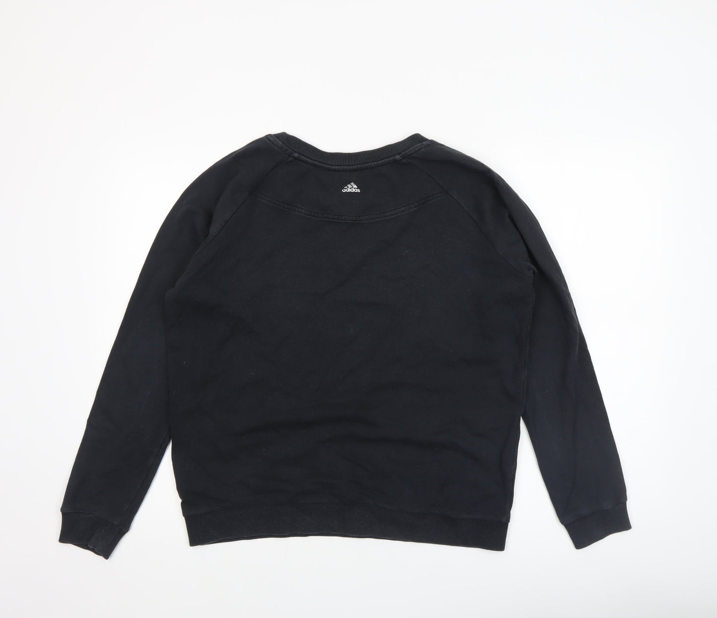 Womens UK Size L adidas Black Pullover Sweatshirt