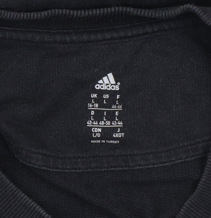 Womens UK Size L adidas Black Pullover Sweatshirt